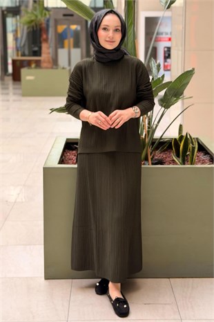 Nuss Fitilli Tunik Etek Merserize Takım