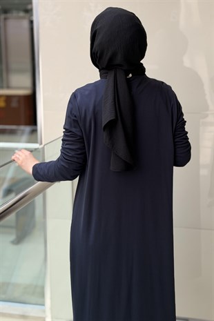 Nurcan Çetin Biyeli Bambu Kumaş Elbise