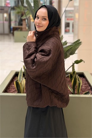 Ceremony Baklava Desenli Kapitone Kısa Ceket