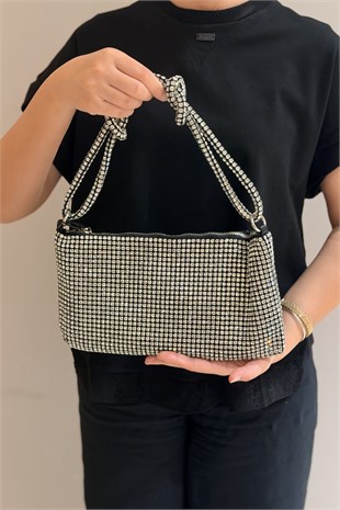 Ccs Full Taşlı Omuz Askılı Clutch Çanta