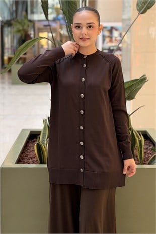 Nuss Reglan Kol Basic Merserize Hırka