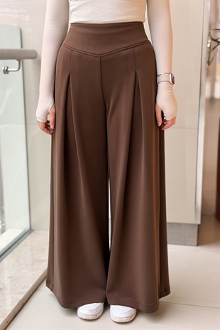 Ghisa A pileli Bol Paça Modal Pantalon
