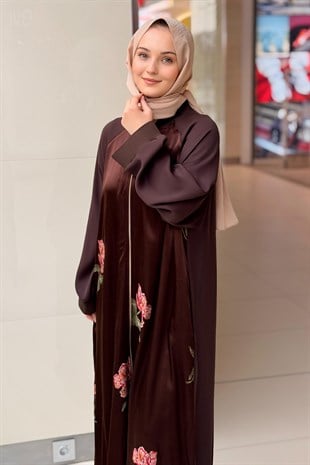 Ghisa Gül Nakışlı Kumaş Mix Kap Pantolon Takım