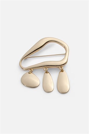 İpekyol Sallantılı Metal Broş