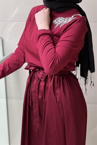 Missemramiss Taşl İşlemeli Comfort Elbise