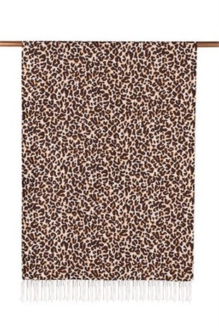 İpekevi 2452 Leopar Desenli İpek Şal