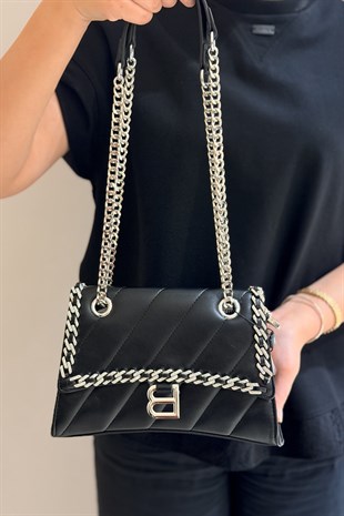 Mahal Bags Taşlı Zicir İşlemeli Çapraz Çanta