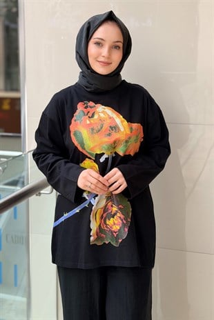 Ghisa Çiçek Baskılı Tunik