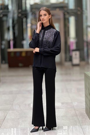 On Fashion Taş Detaylı Gömlek