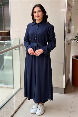 Nurcan Çetin Önü Yarım Düğmeli Uzun Tunik Pantolon Takım