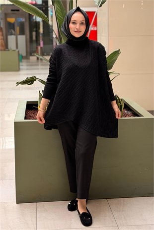 Ghisa Balıkçı Yaka Yarasa Kol Triko Tunik