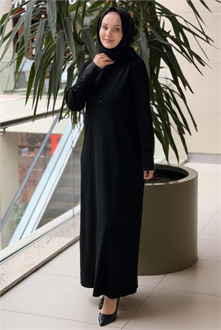 Missdalida Bilek Detaylı Düz Renk Triko Elbise