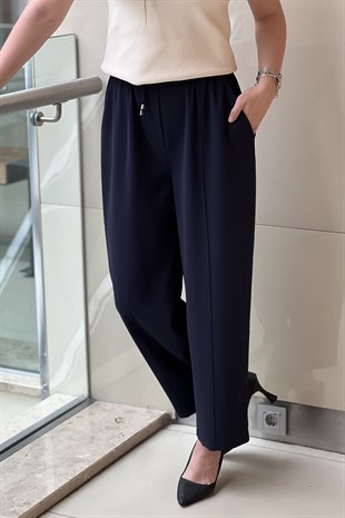Sentez Elegance Beli Lastikli Dar Paça Pantolon