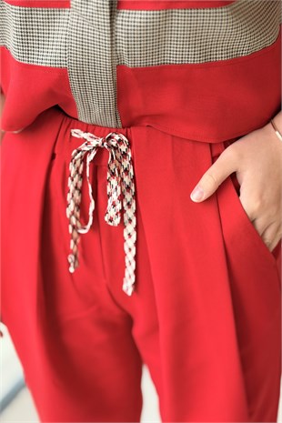 Twist Pileli Wide Leg Pantolon