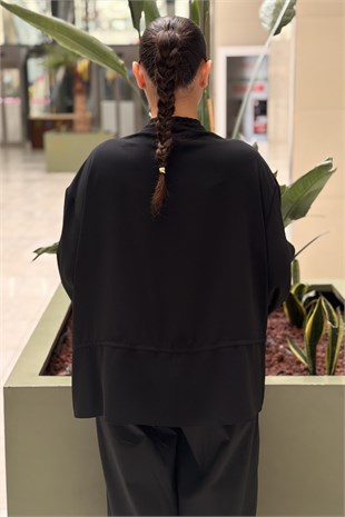 Ghisa Açık Bağlı Yaka Top Düğmeli Gömlek