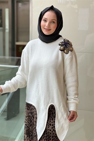 Missemramiss Violette Fleur Angora Bluz