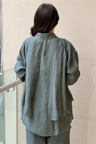 Ceremony Bluzun Arkası Yırtmaçlı Pantolonlu Takım