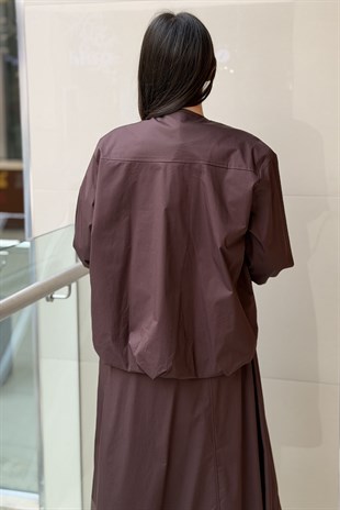Ghisa Bomber Paraşüt Ceket Etek Takım
