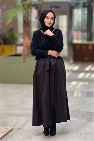Missemramiss Triko Garni Taşlı Elbise