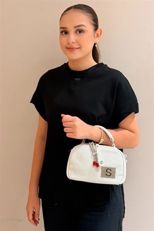 Mahal Bags S Logolu Çifrt Fermuarlı El Tumalı Çapraz Çanta