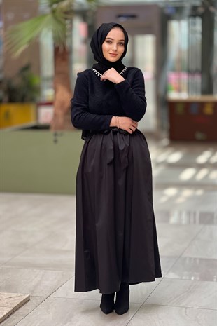 Missemramiss Triko Garni Taşlı Elbise