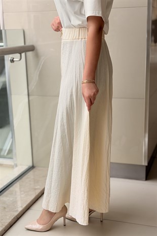 Sentez Fermuarlı Kırıştırma Etek