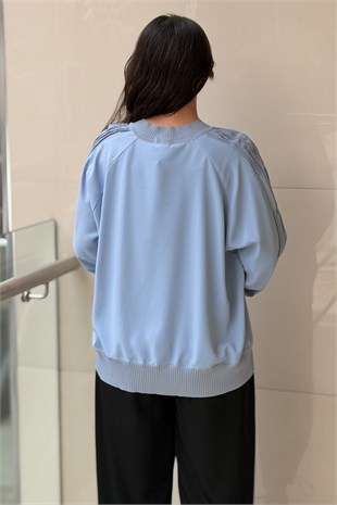 Ghisa Yakası Ve Kolları Triko Detaylı Kısa Tunik