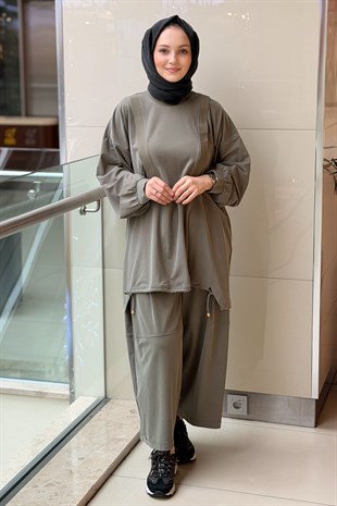 Ghisa Ribana Detaylı Tunik Pantolon Liosel Takım