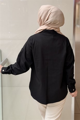 Ceremony Önden Çıtçıtlı File Baskı Detaylı Neptün Gömlek