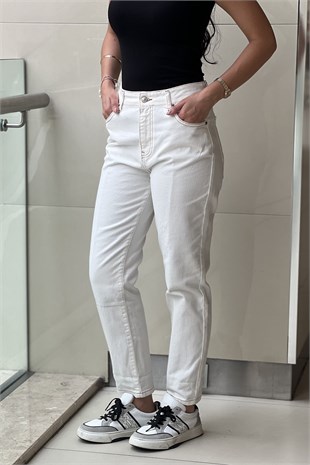 İpekyol Kontrast Dikişli Mom Fit Jean Pantolon