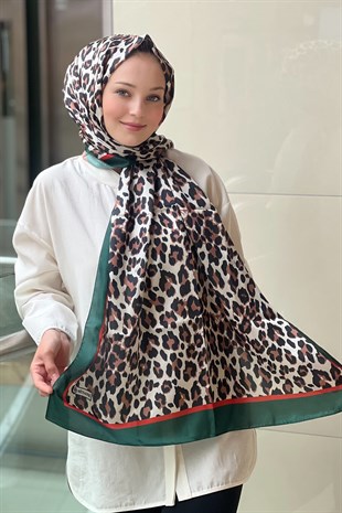 Siyane İpeksi Leopar Vual Şal