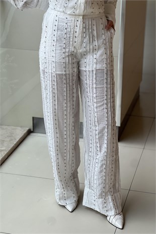 İpekyol Strass Taş Baskılı Pantolon
