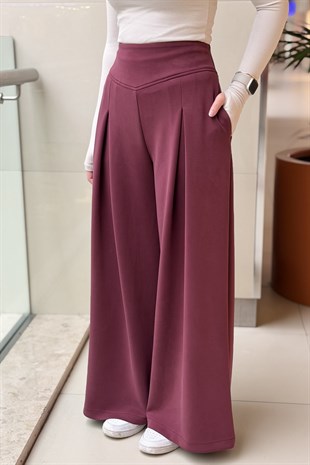 Ghisa A pileli Bol Paça Modal Pantalon