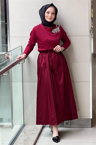 Missemramiss Taşl İşlemeli Comfort Elbise
