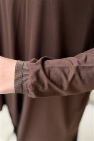Ghisa Ribanaları Simli Uzun Kol İçlik Tunik