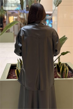 Ceremony Robalı Ve Cep Detaylı Nero Gömlek