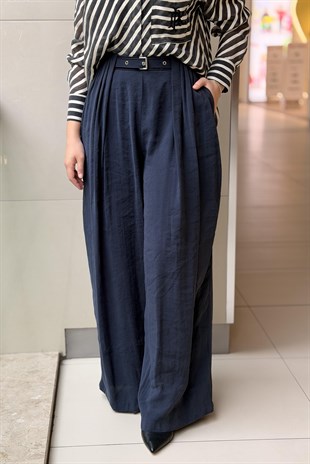 Twist Pileli Wide Leg Pantolon