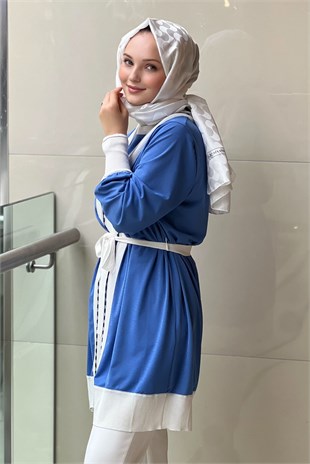 Ghisa Triko Ribana Detaylı Beli Kuşaklı İçli Dışlı İkili Takım