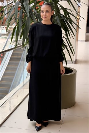Fuat Gürşen Tunik Altı Lastik Detaylı Pantolonlu Takım
