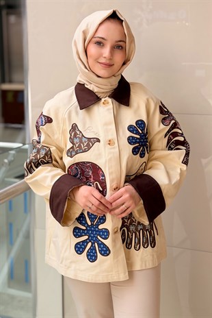 Ghisa Patchwork Figürlü Ceket