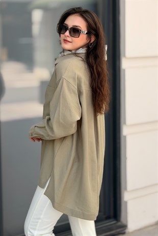 Mahal Miya Çift Cepli Oversize Gömlek