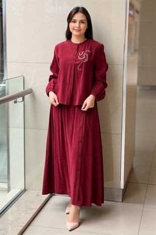 Ceremony Kristal İşlemeli Etekli Modal Takım