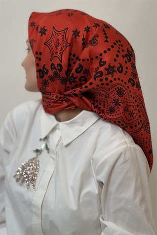 İpekyol Desenli Twill İpek Eşarp