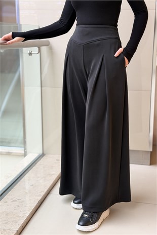 Ghisa A pileli Bol Paça Modal Pantalon