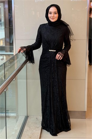 Fashion Night Lez Dantel Abiye Elbise