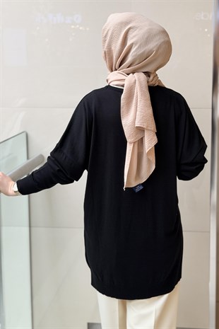 Ghisa Taşlı Jakat Gül Detaylı Tunik
