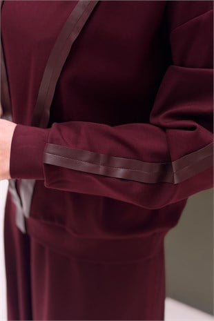Ceremony Kolu Önü Ve Etek Ucu Şirit Deri Detaylı Luna Takım