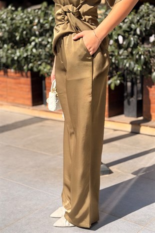İpekyol Wide Leg Fit Saten Pantolon