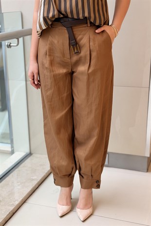 İpekyol Düğme Aksesuarlı Balon Fit Pantolon