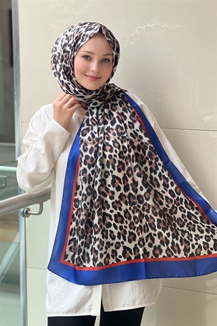 Siyane İpeksi Leopar Vual Şal